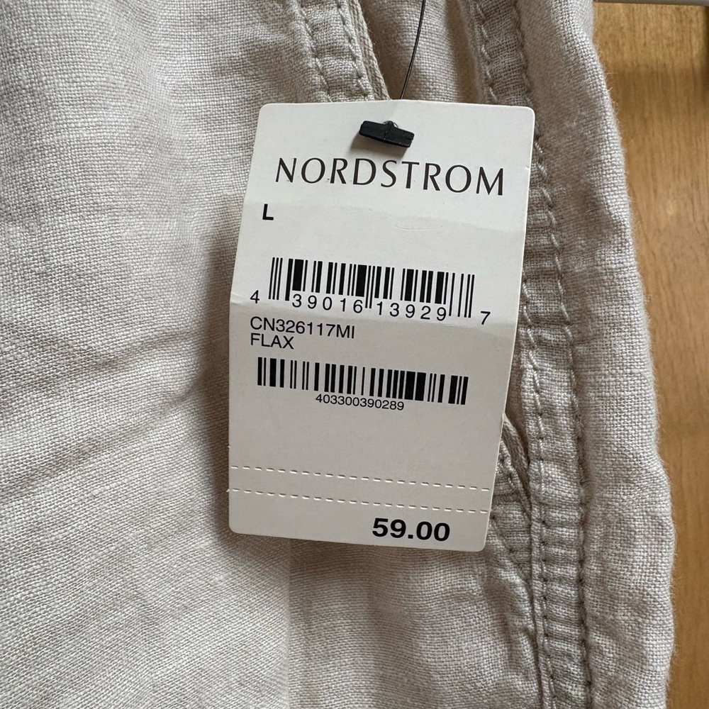 Nordstrom Beige Linen Trousers Never Worn